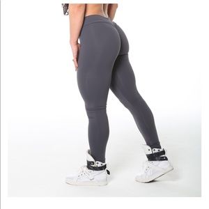 v cut metal leggings